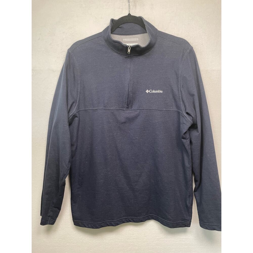 Columbia Omni-Wick Navy 1/4 Zip, Size M, Blue